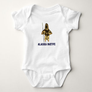 Fractal Inuit Hunter Baby Bodysuit