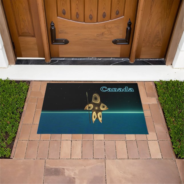 Fractal Inuit Hunter Doormat (Outdoor)