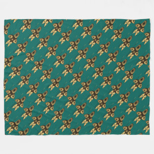 Fractal Inuit Hunter Fleece Blanket