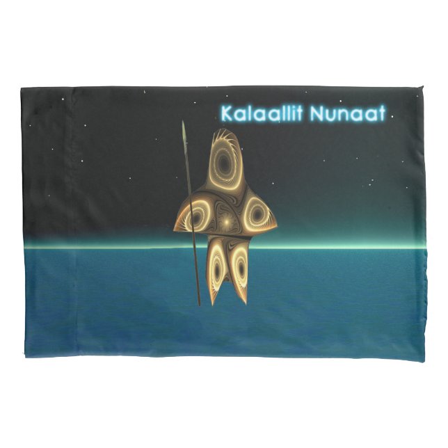 Fractal Inuit Hunter Pillowcase (Front)