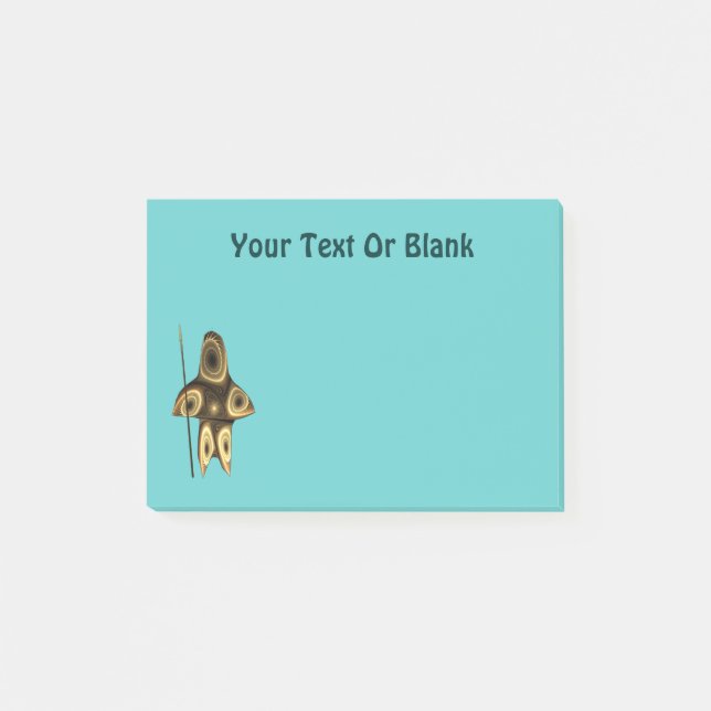 Fractal Inuit Hunter Post-it Notes (Front)