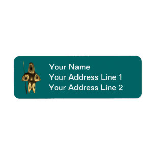 Fractal Inuit Hunter Return Address Label