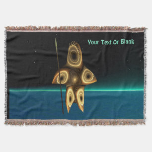 Fractal Inuit Hunter Throw Blanket