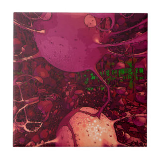 Fractal jungle ceramic tile