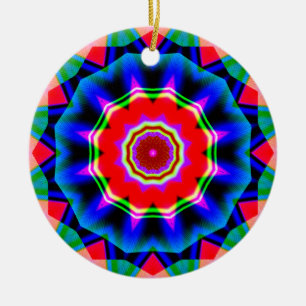 Fractal Kaleidoscope 02 Ceramic Ornament