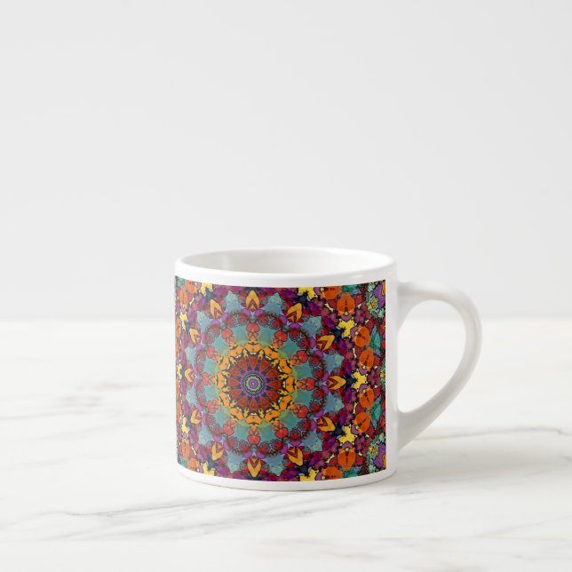Fractal Kaleidoscope Mandala Pattern-64351 Espresso Cup (Right)