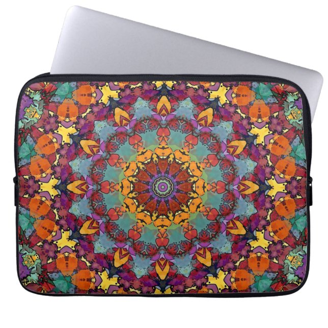 Fractal Kaleidoscope Mandala Pattern-64351 Laptop Sleeve (Front)