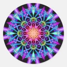 Fractal Kaleidoscope Rainbow Florets