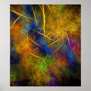 Fractal Lightning (Storm Flame) Poster