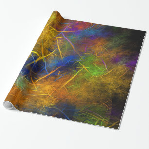 Fractal Lightning (Storm Flame) Wrapping Paper