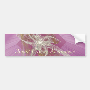 Fractal Lily - Breast Cancer Awareness Bumper Sticker
