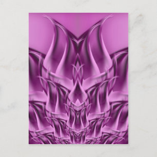 Fractal Lotus Flower Abstract Postcard