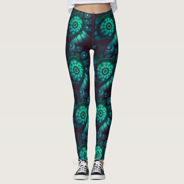 Fractal malachite3 leggings (Front)