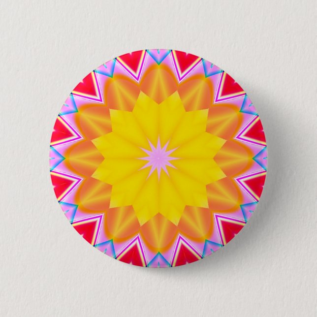 Fractal Mandala - 02 6 Cm Round Badge (Front)