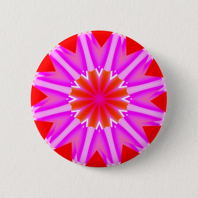 Fractal Mandala - 04 6 Cm Round Badge (Front)