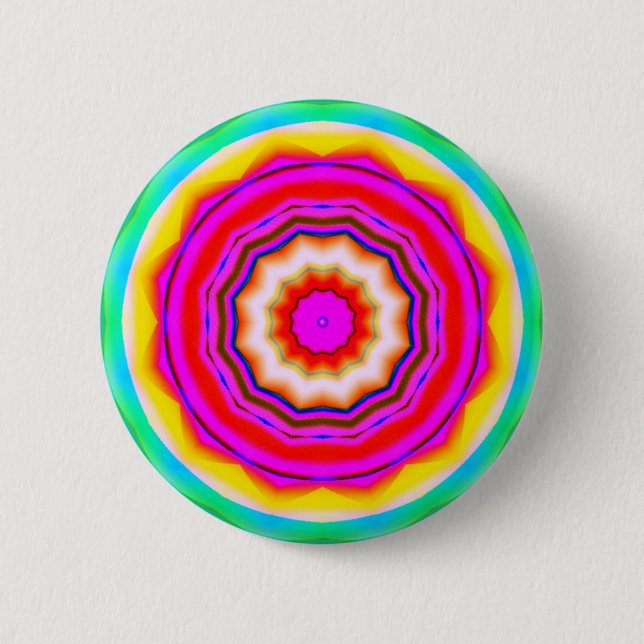 Fractal Mandala - 14 6 Cm Round Badge (Front)