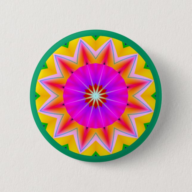 Fractal Mandala 6 Cm Round Badge (Front)