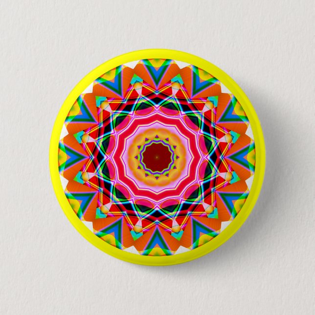 Fractal Mandala 6 Cm Round Badge (Front)