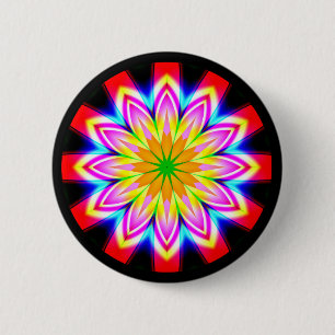 Fractal Mandala 6 Cm Round Badge