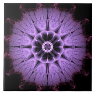 Fractal Mandala Ceramic Tile