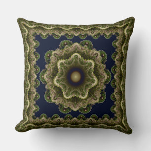Fractal mandala fairy framed ornament cushion