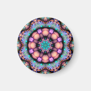 Fractal Mandala Floral Psychedelic Magnet
