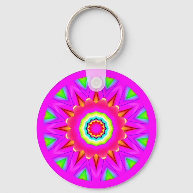 Fractal Mandala Key Ring (Front)