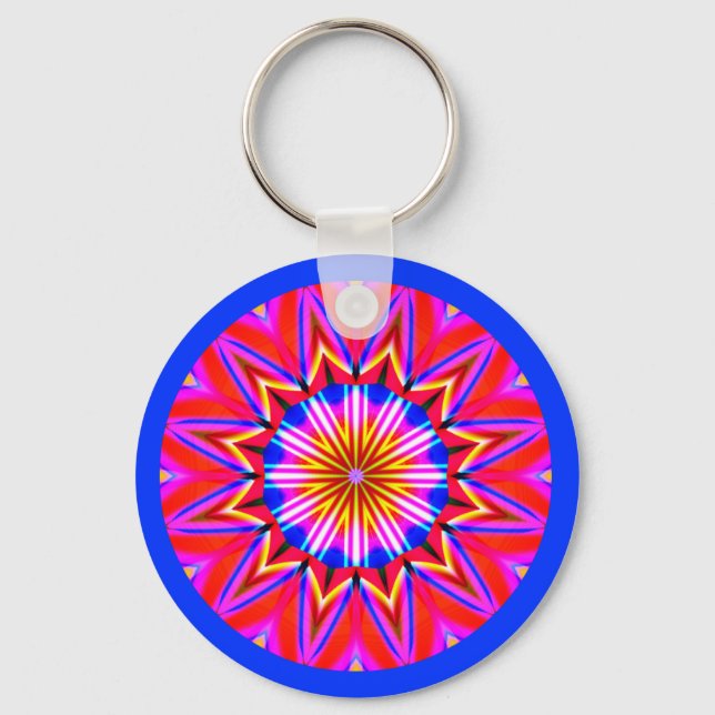 Fractal Mandala Key Ring (Front)
