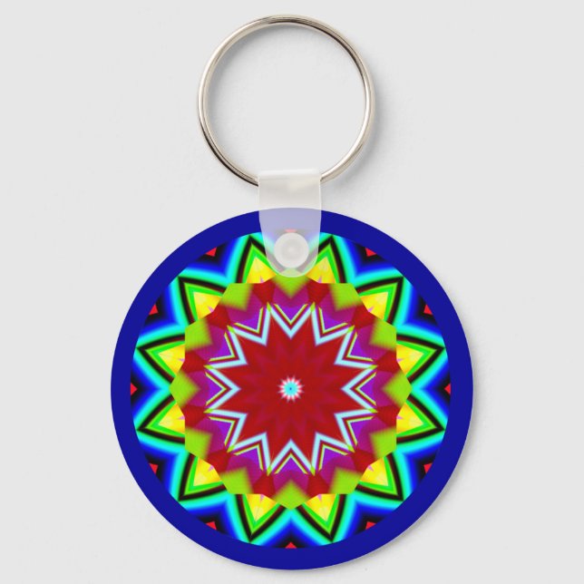 Fractal Mandala Key Ring (Front)