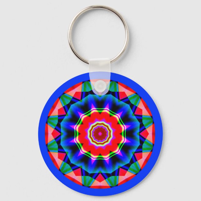 Fractal Mandala Key Ring (Front)