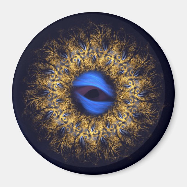 Fractal mandala king's eye magnet (Front)
