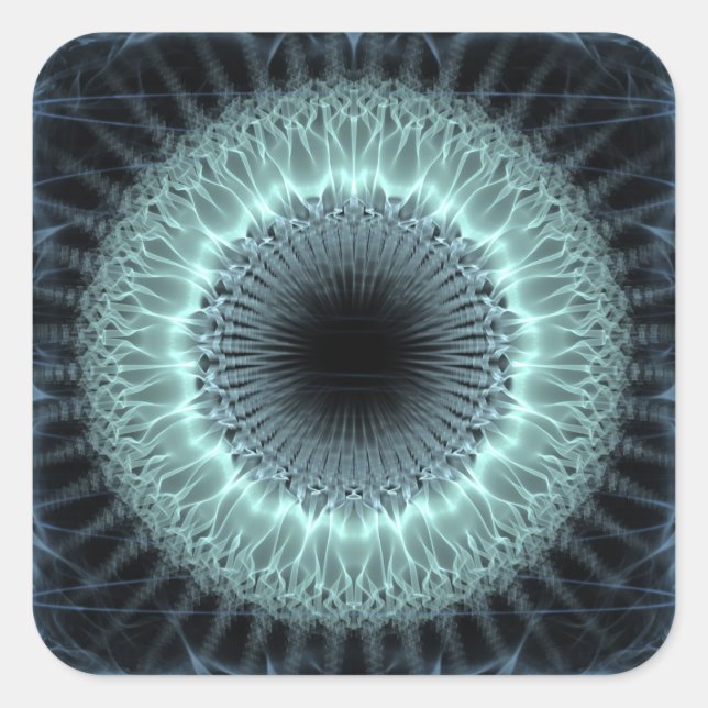 Fractal Mandala Square Sticker (Front)