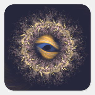 Fractal Mandala Square Sticker