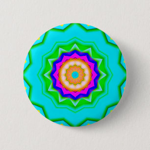 Fractal Mandala - Sweet 16 6 Cm Round Badge