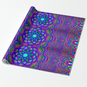 Fractal Mandalas   Psychedelic Wrapping Paper