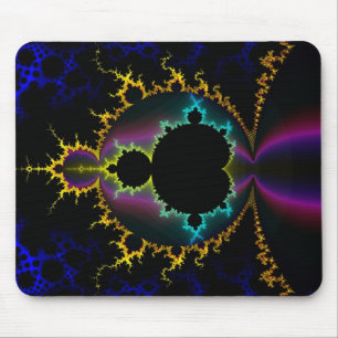 Fractal Mandelbrot Electric Night Mousepad