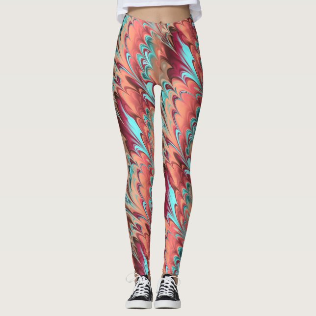 Fractal Marble 6-1 Leggings (Front)