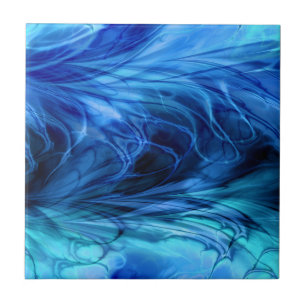 Fractal Marble Blue Tile
