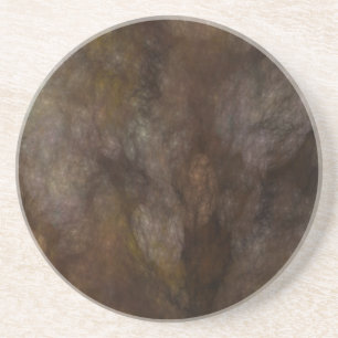 Fractal Marble Grunge Series-10---Brn coaster-1 of Coaster
