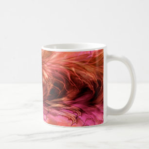 Fractal Marble Red Mug