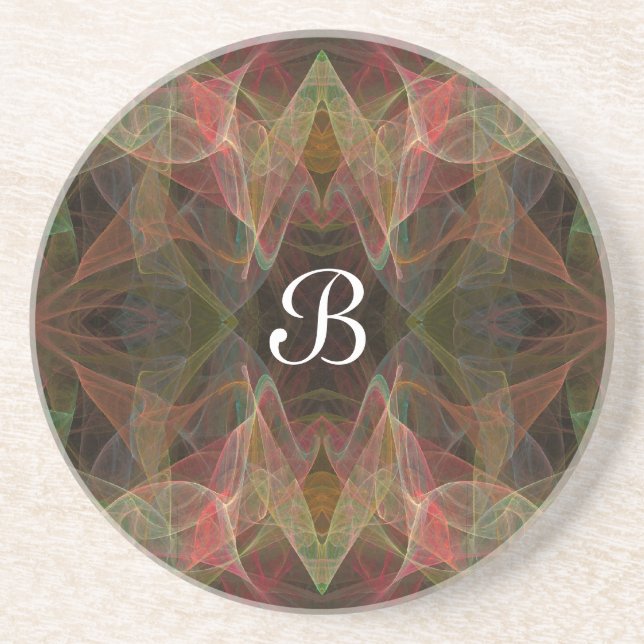 Fractal Misc Series-13---Red Green coaster--1 of Coaster (Front)