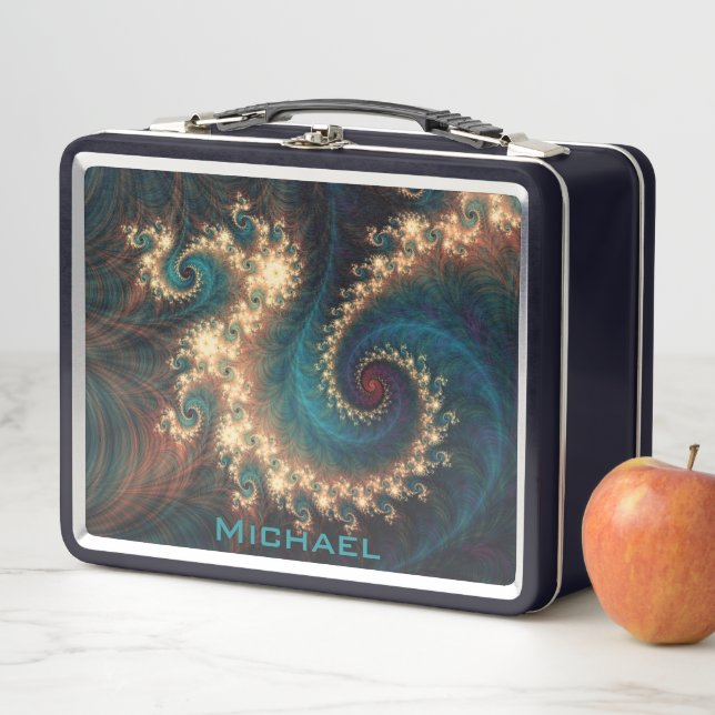 Fractal Monogram Metal Lunch Box (In Situ)