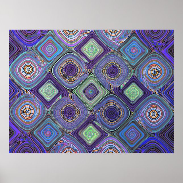 Fractal Mosaic 2 Abstract Art Poster (Front)