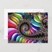 Fractal Multicolor Spiral Postcard (Front/Back)