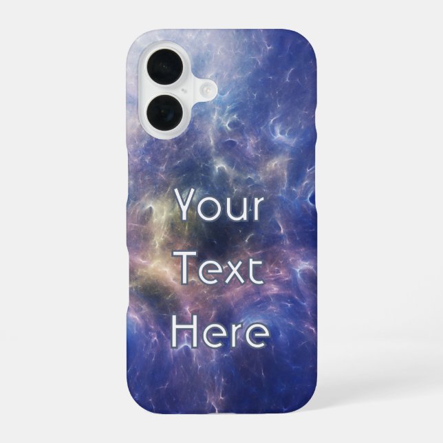 Fractal Nebula iPhone 16 Case (Back)