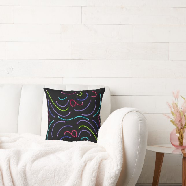Fractal Octagonal Bright Lights Cushion (Couch)