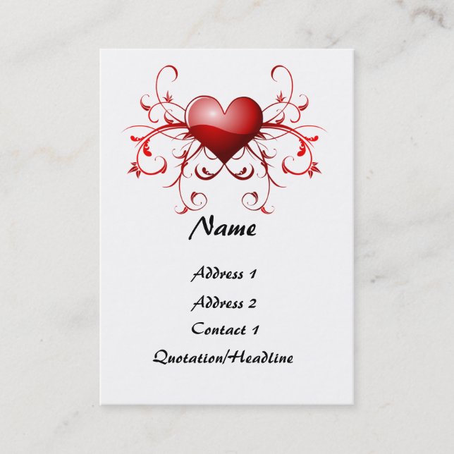 Fractal of heart - Customised Business Card (Front)