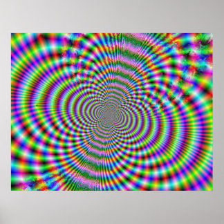 Fractal Optical Illusion 2 Poster