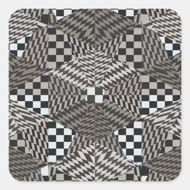 Fractal Paradise Square Sticker (Front)