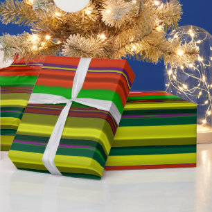 ~ Fractal Pattern Multicolored ~ Christmas ~ Wrapping Paper